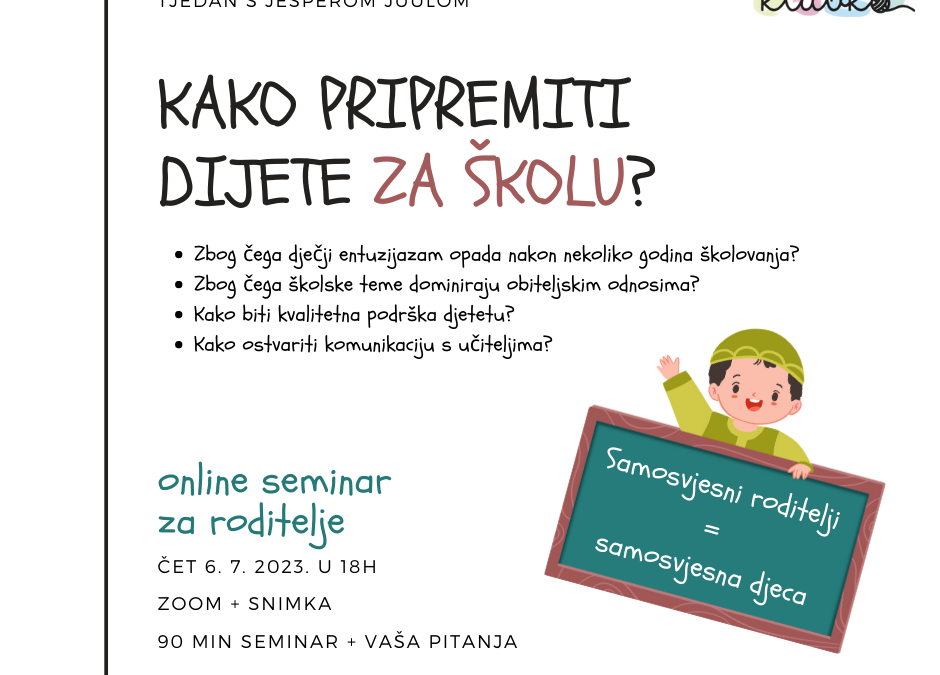 Kako pripremiti dijete za školu?