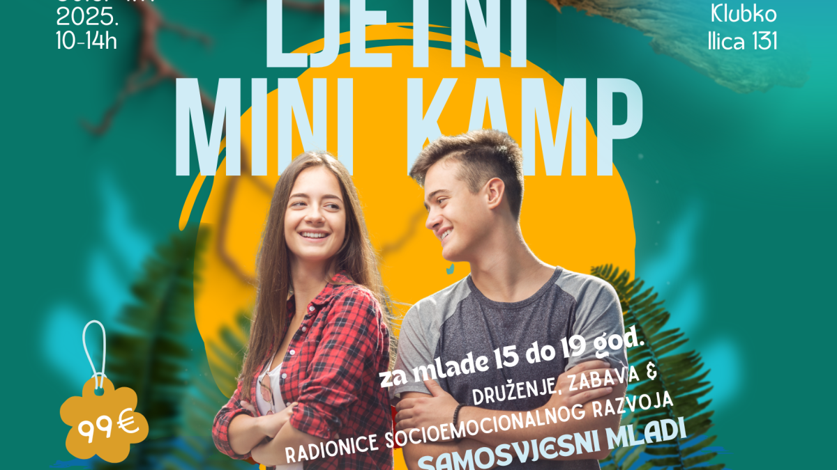 Samosvjesni mladi, ljetni mini kamp za mlade 15-19 godina