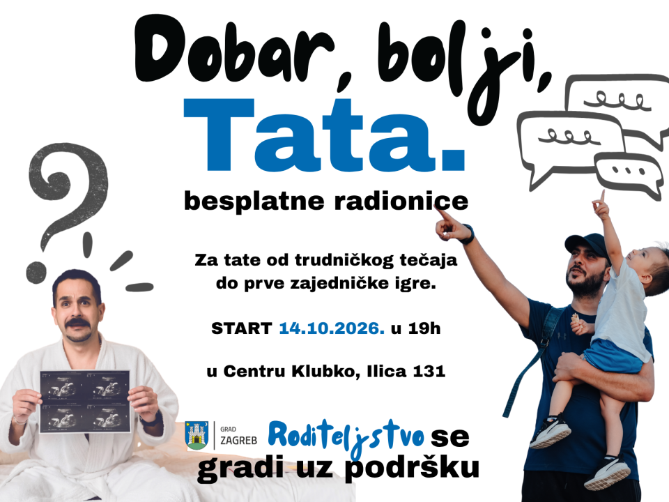 Besplatne radionice za nove očeve Dobar, bolji, TATA